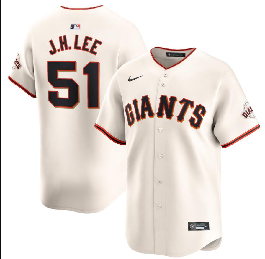 Men San Francisco Giants #51 J.H.Lee white Limited 2024 Nike MLB Jersey